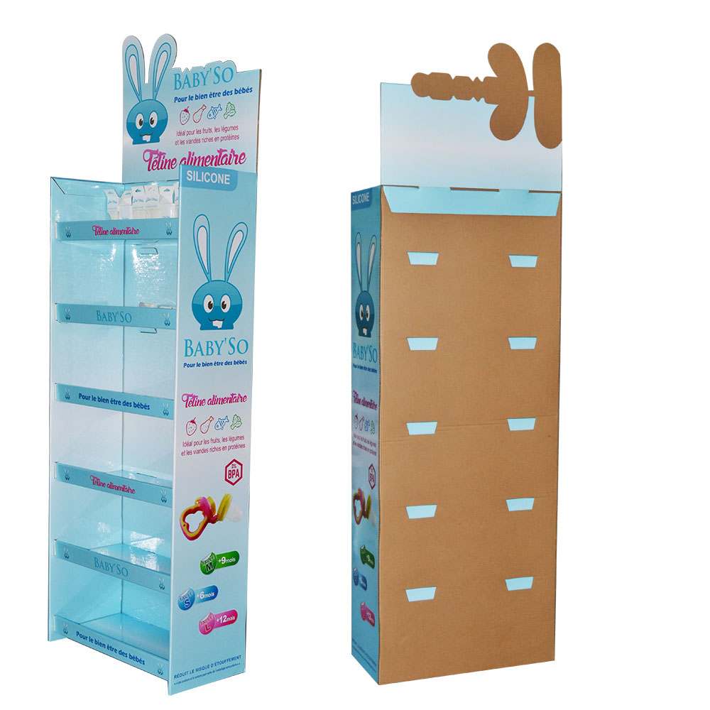 商超日化用品纸货架母婴用品落地纸展架生产定制
