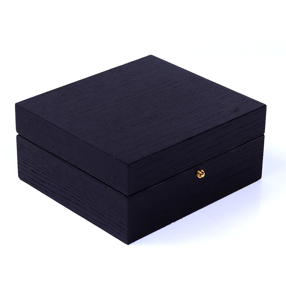 高端定制豪华书形带金属锁金属logo可回收木制礼盒豪华珠宝宝石包装盒