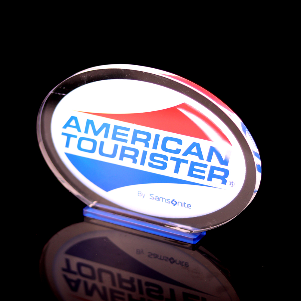 厂家定制台面发光字桌面亚克力发光LOGO标识立牌