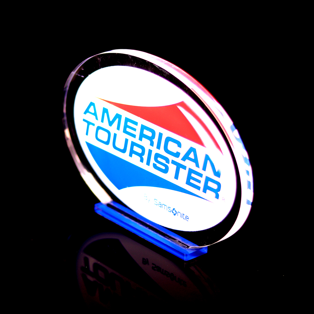 厂家定制台面发光字桌面亚克力发光LOGO标识立牌