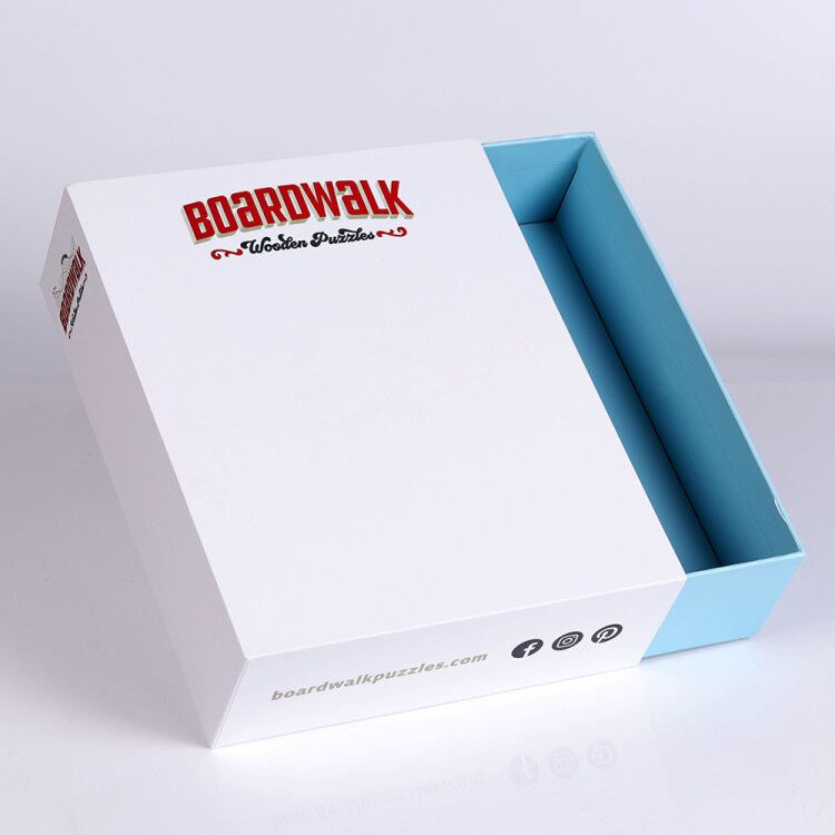 定制印刷拼图包装纸质抽屉礼盒硬纸板高质量包装抽屉盒