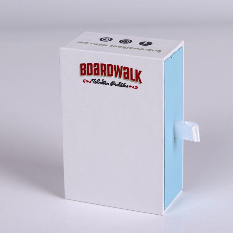 定制印刷拼图包装纸质抽屉礼盒硬纸板高质量包装抽屉盒