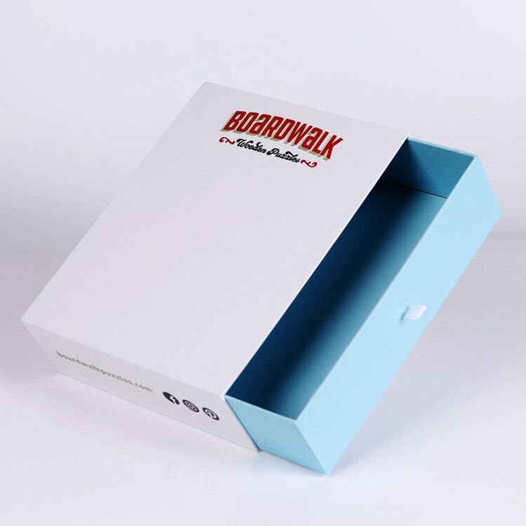 定制印刷拼图包装纸质抽屉礼盒硬纸板高质量包装抽屉盒