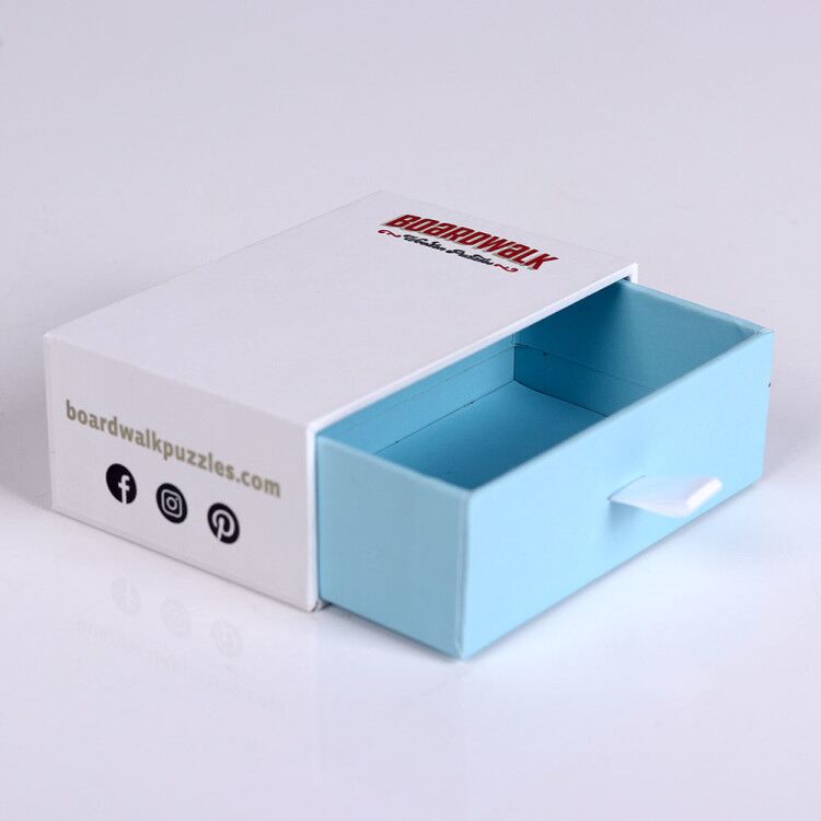 定制印刷拼图包装纸质抽屉礼盒硬纸板高质量包装抽屉盒
