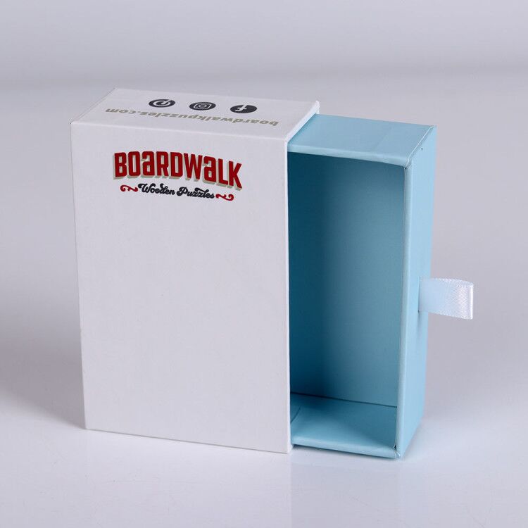 定制印刷拼图包装纸质抽屉礼盒硬纸板高质量包装抽屉盒