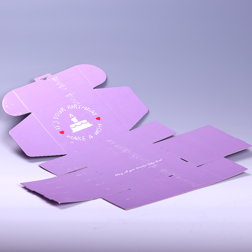 定制运输打包盒紫色瓦楞纸飞机运输邮寄盒