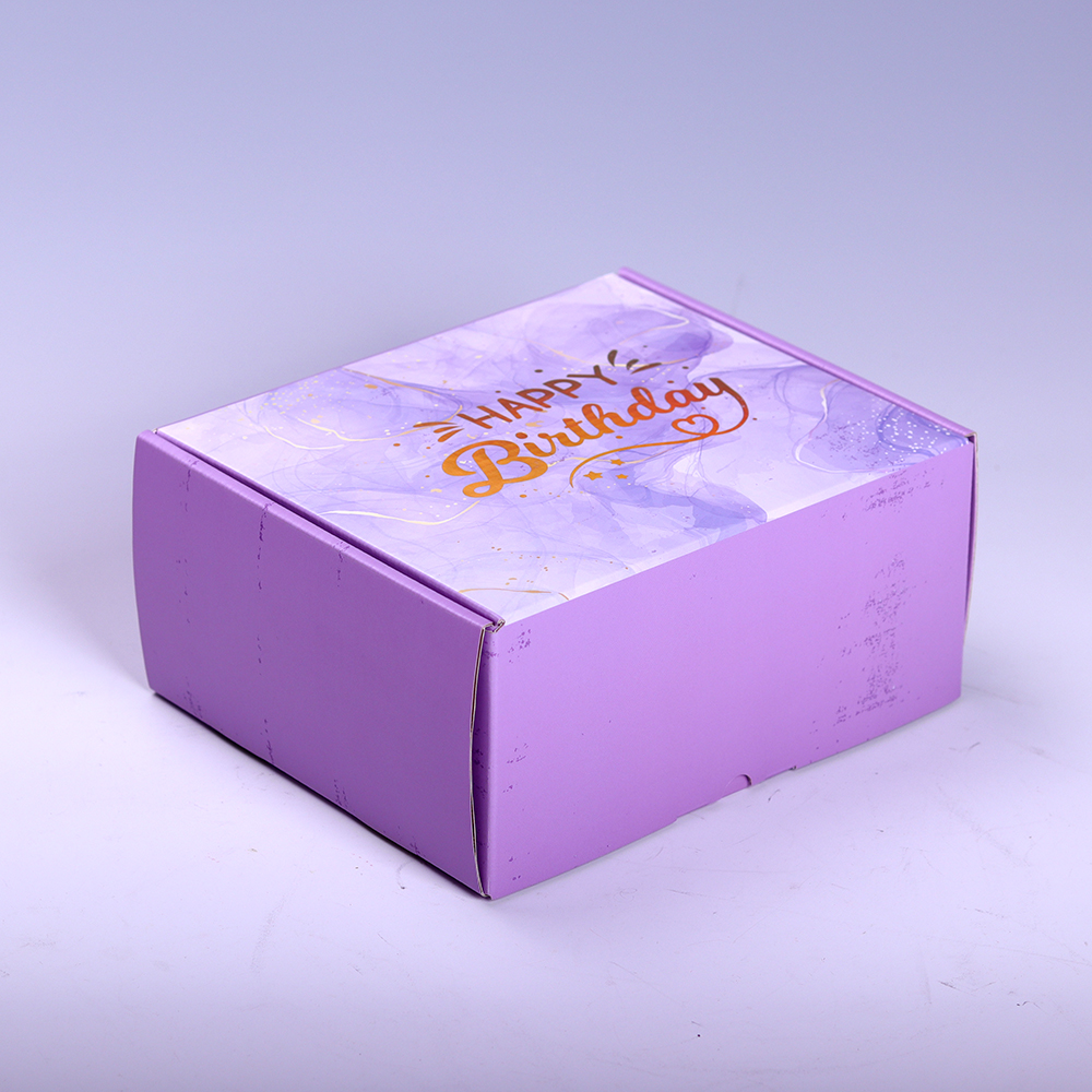 定制运输打包盒紫色瓦楞纸飞机运输邮寄盒