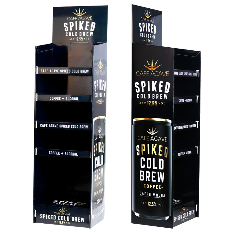 CAFE AGAVE咖啡龙舌兰冷萃酒落地式瓦楞纸展示架定制