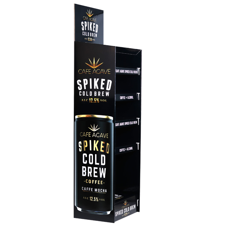 CAFE AGAVE咖啡龙舌兰冷萃酒落地式瓦楞纸展示架定制