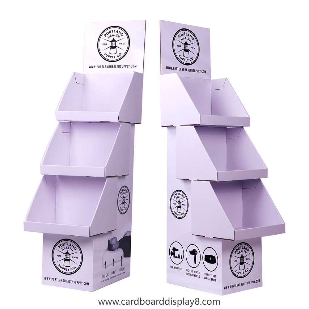 个性化品牌定制瓦楞纸落地展示架