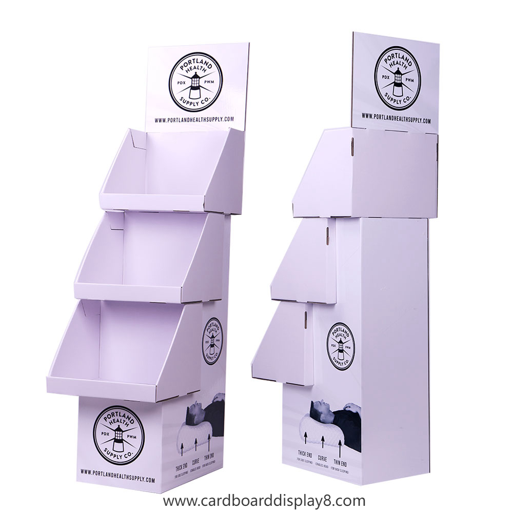 个性化品牌定制瓦楞纸落地展示架