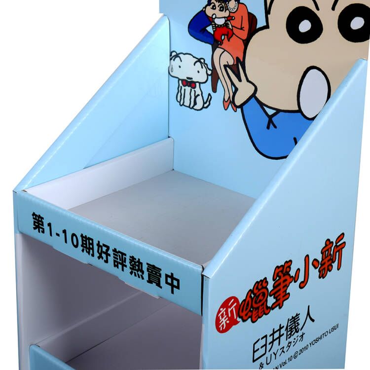 玩具店蜡笔小新玩具玩偶手办展示架瓦楞纸零售产品展示架