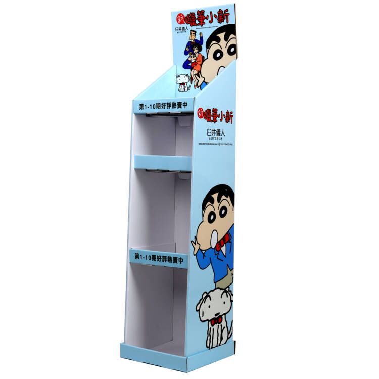 玩具店蜡笔小新玩具玩偶手办展示架瓦楞纸零售产品展示架