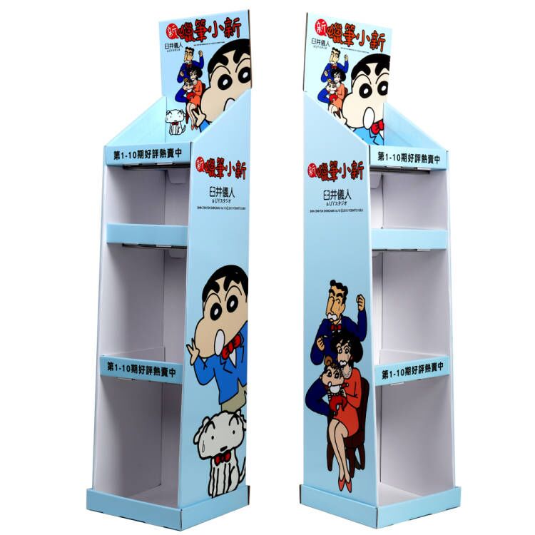 厂家定制自动弹出式落地纸质展示架​免组装快速成型纸展示架