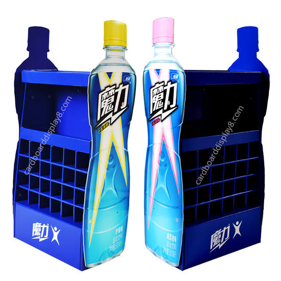 厂家定制创意瓶型落地式展示架葡萄酒饮料瓶软饮料纸货架