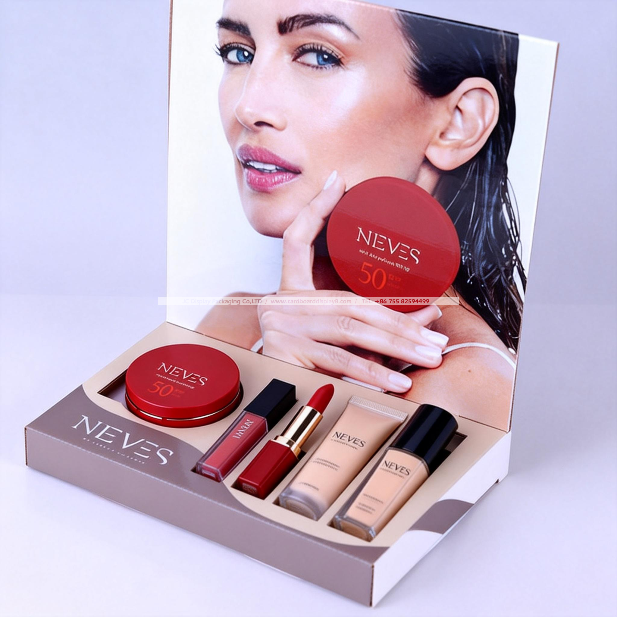 为西班牙NEVES品牌定制:让美妆魅力绽放的桌面展示盒 为西班牙NEVES品牌定制:让美妆魅力绽放的桌面展示盒